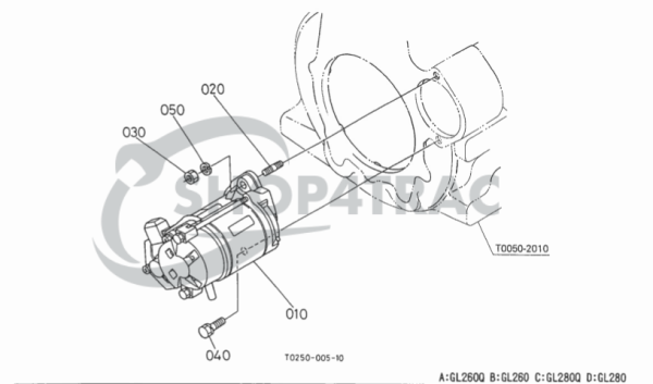 Startmotor Kubota GL19 – GL35 | GL200 – GL338 | L245 – L3430 | KL27 – KL330