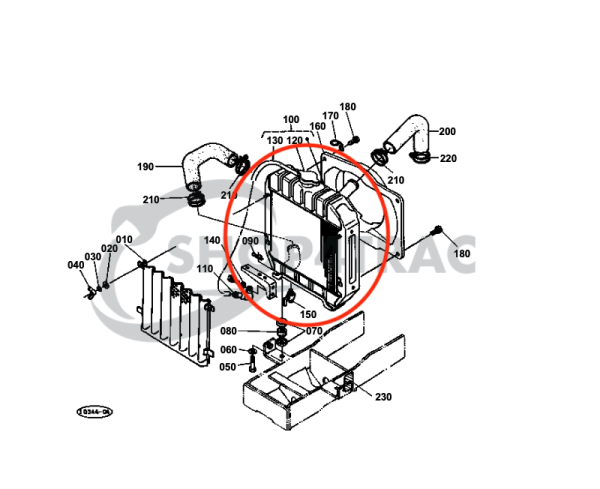 Radiatore Kubota B5100 | B5001| B10 | Zen-noh ZB5001