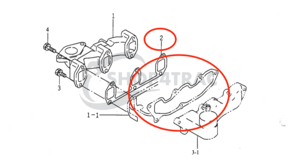 Cilinderkop Iseki E3CD | E3CD-T | E3CE | compleet + koppakking + gloeibougie