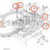 Testata Kubota D1105 completa + set guarnizioni + Candelette | Termostato | Valvole