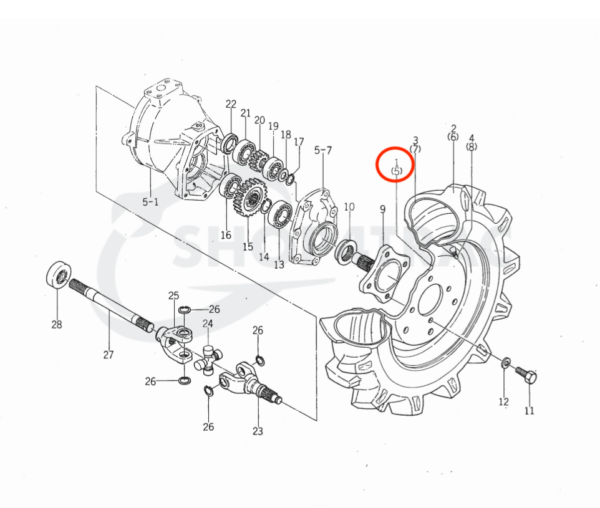 Rad | Felge Iseki TX1000 – TX1510 | TX2140 – TX2160 | TX145 – TX155F | Bolens G152 – G174