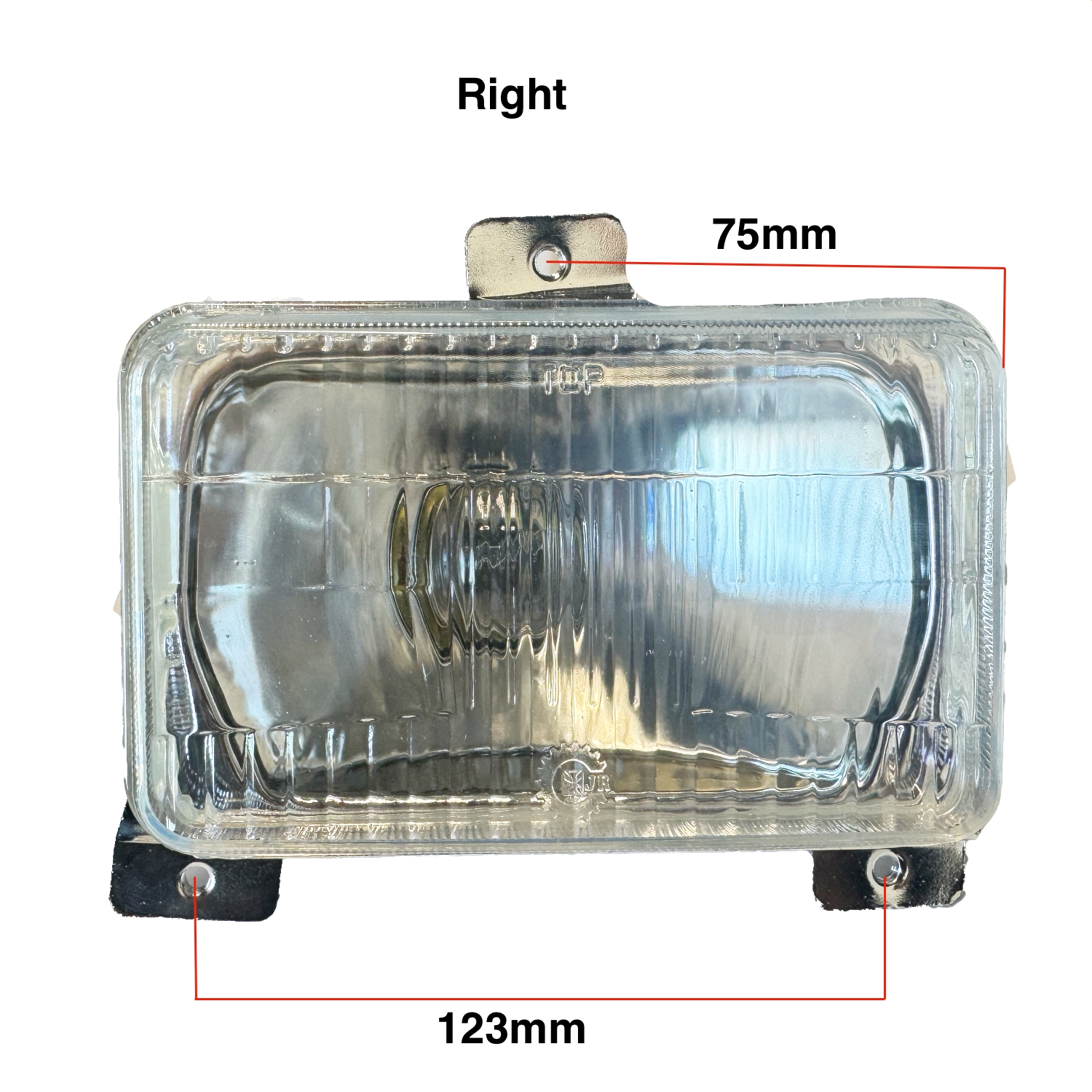 Rozmiar prawego reflektora