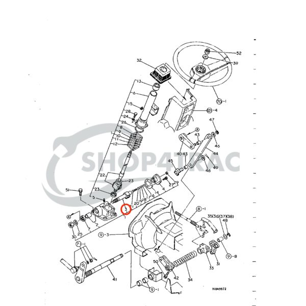 Steering Axle | Steering Part Yanmar F13 – F165D | YM122 – YM186 | YM1300-RED | YM1301 – YM165D
