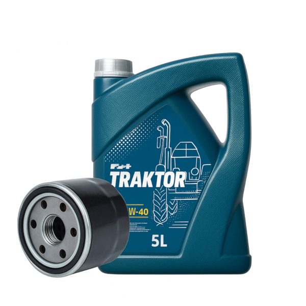 Set filtro olio motore + olio 15W40 Iseki TA Landleader | TA207 – TA287F | Modello TA317F – TA530 | TA538 – 5040 – OEM: 6513-240-026-10, 651324002610, 6213-240-002-00