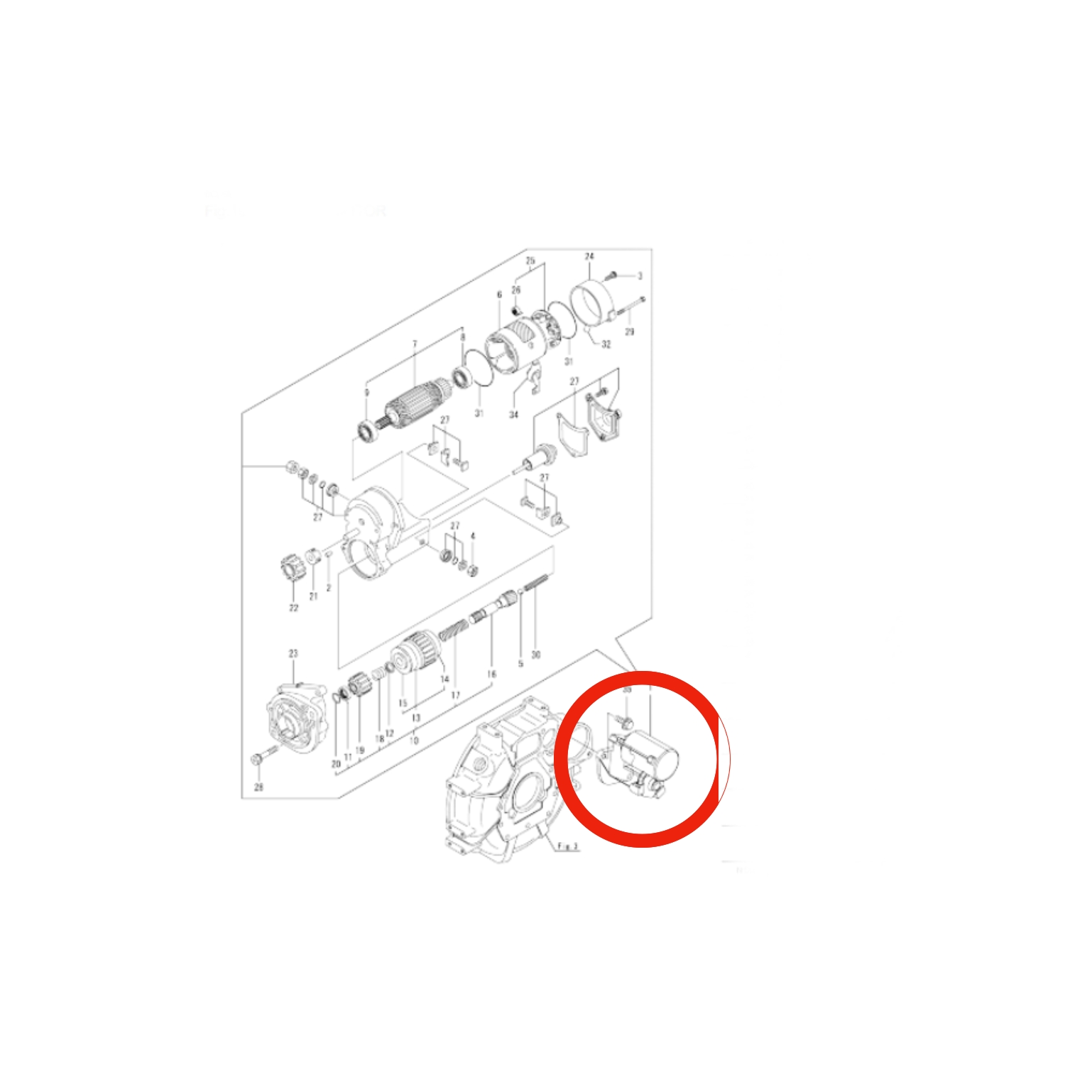 Démarreur Yanmar 3TNV80