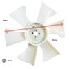 Ventola | Ventola di raffreddamento Kubota D1105 | V1305 | V1505 | 380 mm | 6 pale