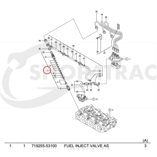 Complete Fuel Injector Yanmar engine 2TNE68 – 3TNE68
