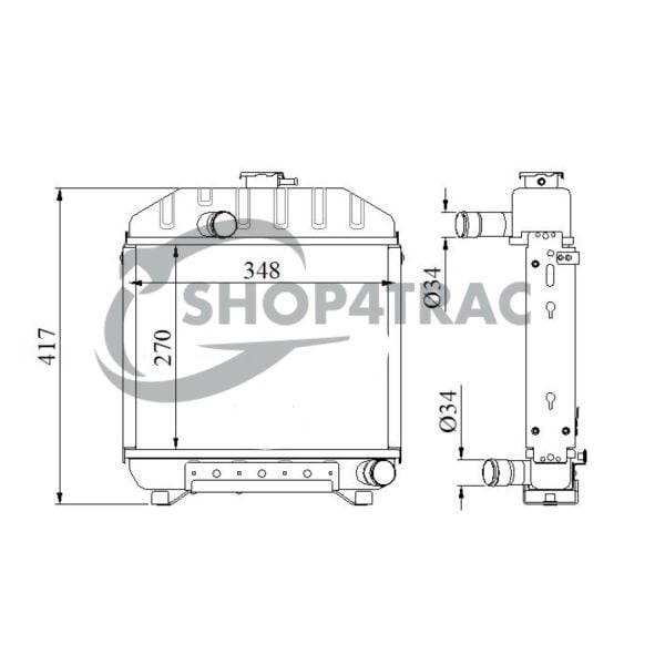 Radiateur Kubota B6100HST – B7100HST | B6100HST-D – B7100HST-D