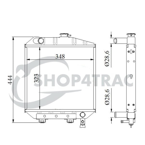 Radiateur Kubota B1550D – B1550E – B1550HST-D