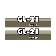 Autocollant | Jeu d'autocollants Kubota GL21 | GL | Série Grandel
