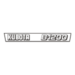 Autocollant | Jeu d'autocollants Kubota B1200 | Série B