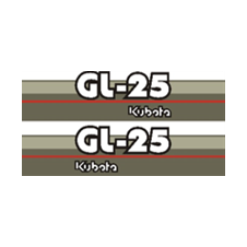 Autocollant | Kit d'autocollants Kubota GL25 | GL | Série Grandel
