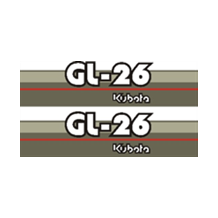 Autocollant | Jeu d'autocollants Kubota GL26 | GL | Série Grandel