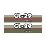 Autocollant | Jeu d'autocollants Kubota GL29 | GL | Série Grandel