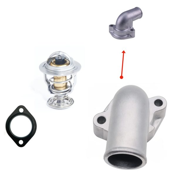Thermostaathuis | waterflens Kubota KX91-3 - KX91-S3S2 | L39 - L45 | R410 - R520 – OEM: 16691-73260, 15196-73260