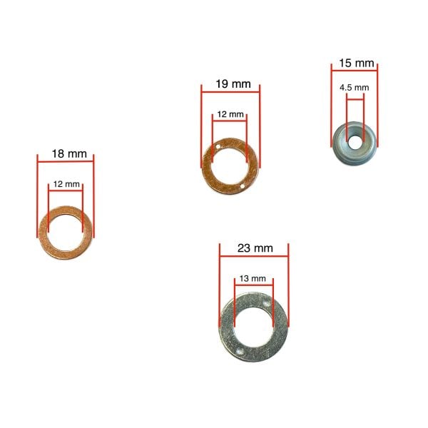 Kubota Fuel Injector | injector seal | complete | Z402 - Z600 | D722 - D1403 | D750 - D950 - D905 - D1305 | V1205 - V1505 | V1702 - V2403 – OEM: 19077-53650, 15841-53622, 15221-94020