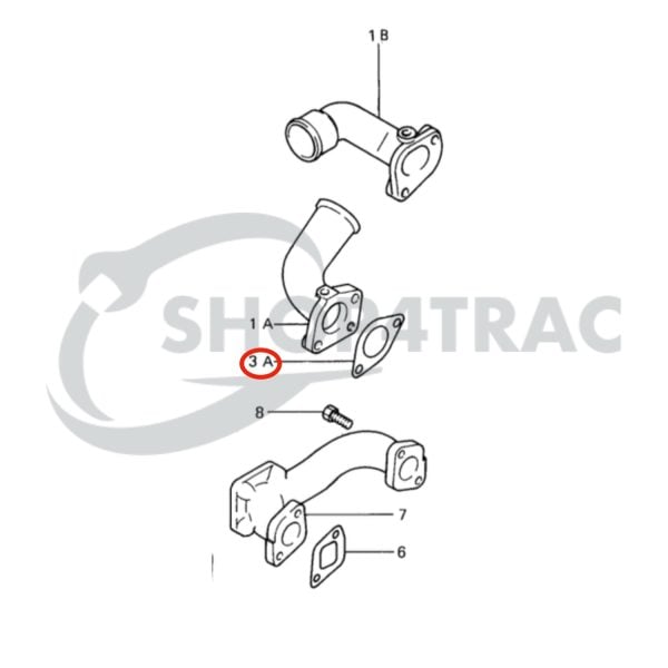 Intake manifold gasket Mitsubishi | K2B | K2C | KE55 | Iseki