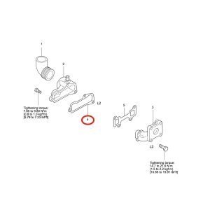 Intake manifold gasket Mitsubishi | L2A | L2C | L2E | Casalini | Solé | Vetus