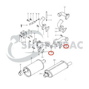 Auspuffkrümmer-Dichtung Mitsubishi | K2B | K2C | KE55 | Iseki