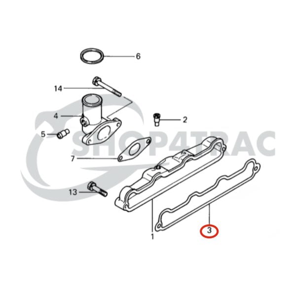 Ansaugkrümmerdichtung Mitsubishi K4A | K4B | K4C | K4D | K4E | K4F | Hitachi | Deutz | Same | Vetus