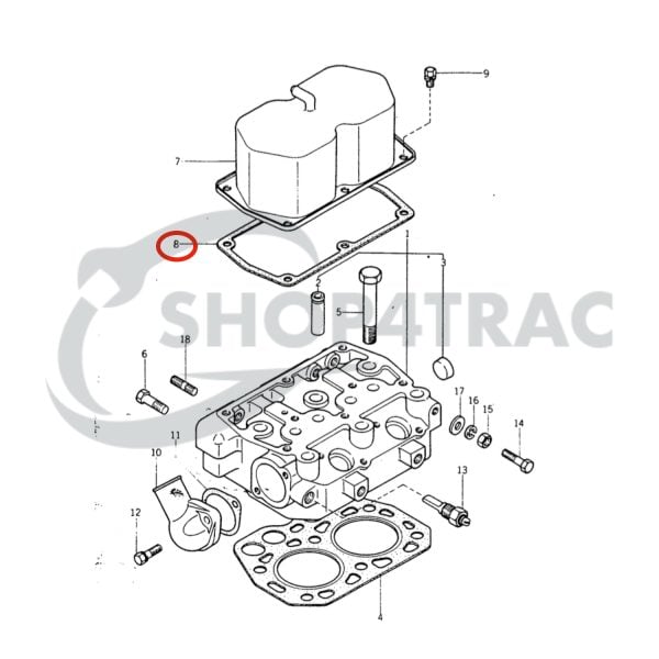Valve cover gasket Mitsubishi KE70 | KE75 | Iseki | Bolens | Satoh | Suzue