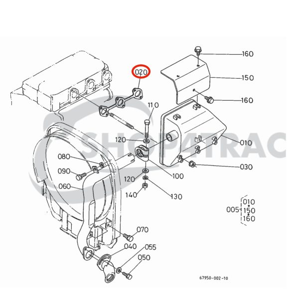 Abgaskrümmerdichtung Kubota D905 | D1105 | D1305 | D1105-E2B | D1105-E3B | D1105-E4B