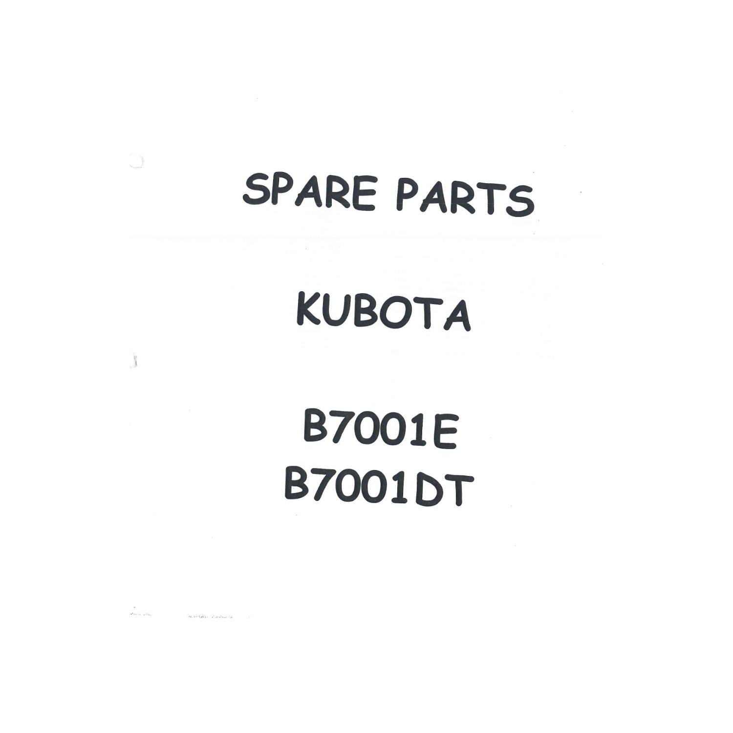 クボタ　B7001E Kubota Parts List B7001E | B7001DT | Japanese & English | Shop4trac