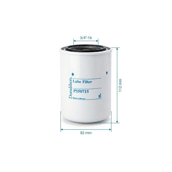 Filtro olio motore Donaldson P550715 – Kubota V1903 | V2003 | V2203 | V2403 | D1703