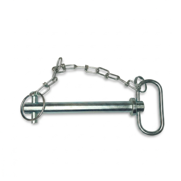 Hitch Pin / Trekhaakpen 19x162mm met ketting + splitpen | Cat. 1 | Kubota | Iseki | Yanmar | Hinomoto | Massey Ferguson – OEM: HPCLP19162
