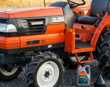 Kubota GL201 motorolie verversen – vloeistoffen