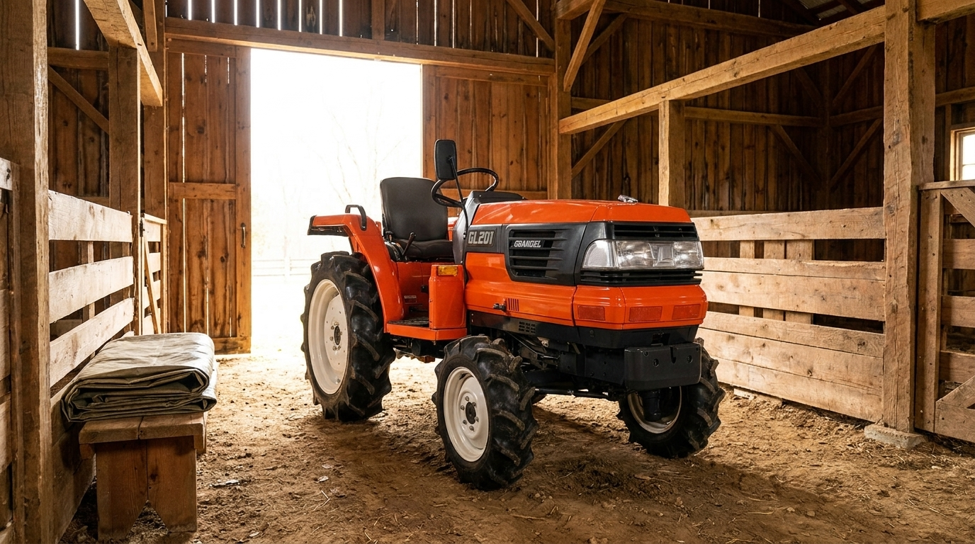 Kubota GL201 in de schuur – winterklaar en stallen
