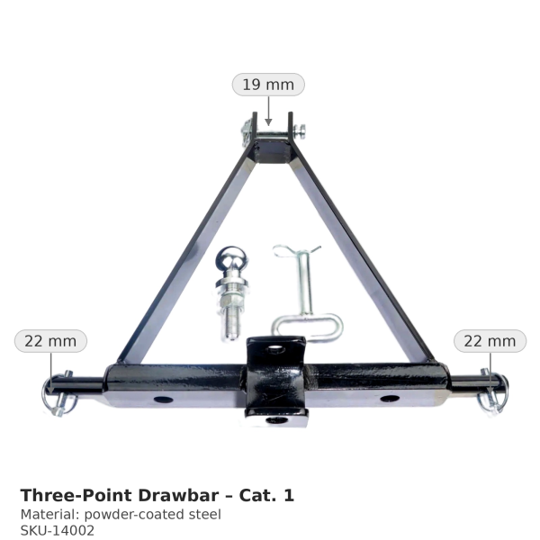 Drawbar | Tow bar | Three-point towbar | Three-point buck