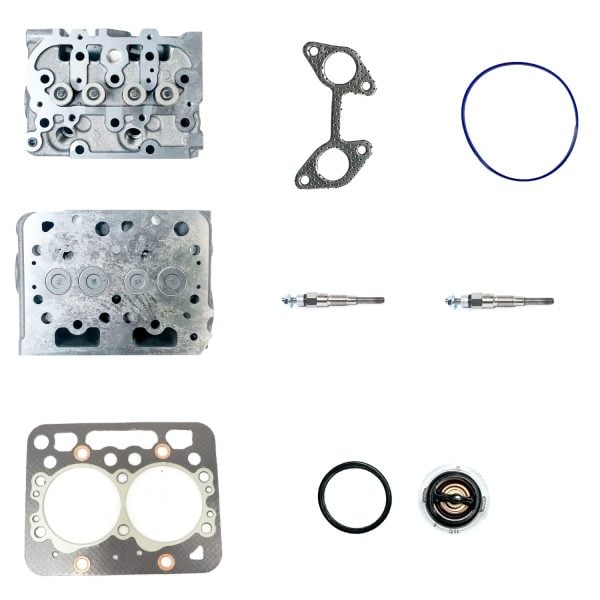 Cylinder Head Kubota Z402 | Aixam | Ligier | complete + head gasket + glow plug