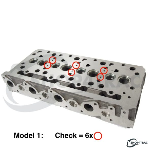 Cylinder Head Kubota V2203E | V2203B | V2403E | V2403M | model 1 | complete + head gasket + glow plug