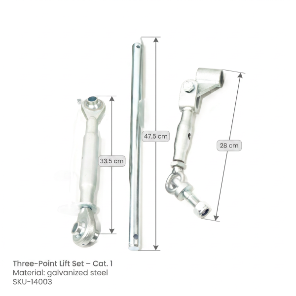 Hefset | 3-punt hefset 12×500 Kubota | B5000 – B7001 | Yanmar | Shibaura minitractor