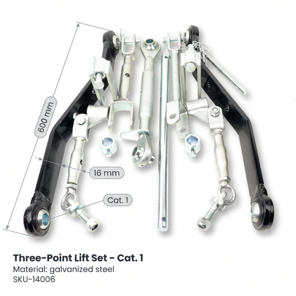 Kit bras de relevage complet | Kit de levage | Kit de levage 3 points 16×600 Iseki | TX1000-TX155 | TU1400 – TU1601