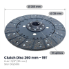 Kit d’embrayage Kubota L3600 – L4610 | L39 | L48 | MX5000 | MX5100 – 260 mm 19T