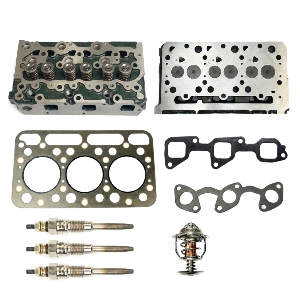 Culasse Kubota D1403 | L2500 | L2600 | L2800 | GL201 | Schäffer | JCB | complète + joint de culasse + bougie de préchauffage – OEM: 16414-03040, 1641403040, 16427-03310