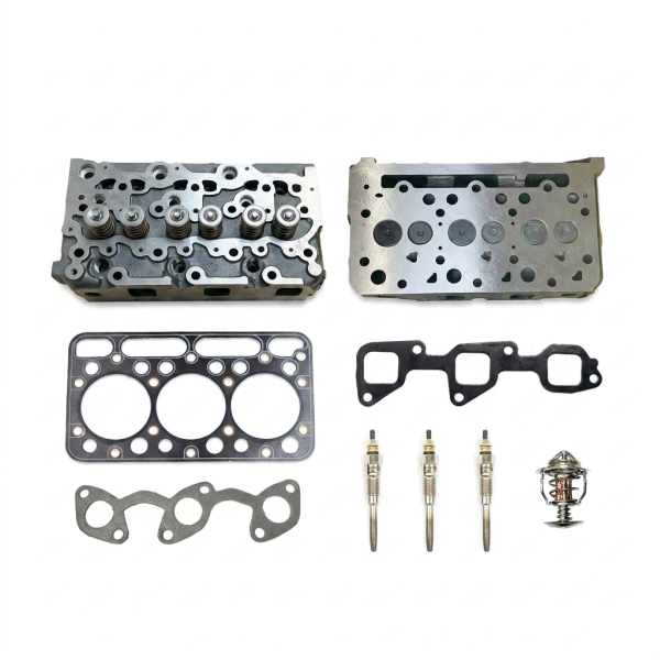 Cylinder Head Kubota D1703 | D1703E | D1703B | D1703EB | complete + head gasket + glow plug – OEM: 1A033-03043, 1A03303043, 16487-03040