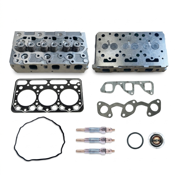 Zylinderkopf Kubota D1302 | D1402 | L2202 | L2402 | Bobcat 543 | Komatsu 3D85 komplett + Kopfdichtung + Glühkerze – OEM: 15521-03040, 1552103040, 15511-03110