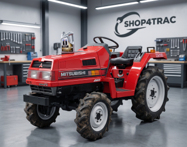 Onderhoud aan de motor van een Mitsubishi MT-serie tractor