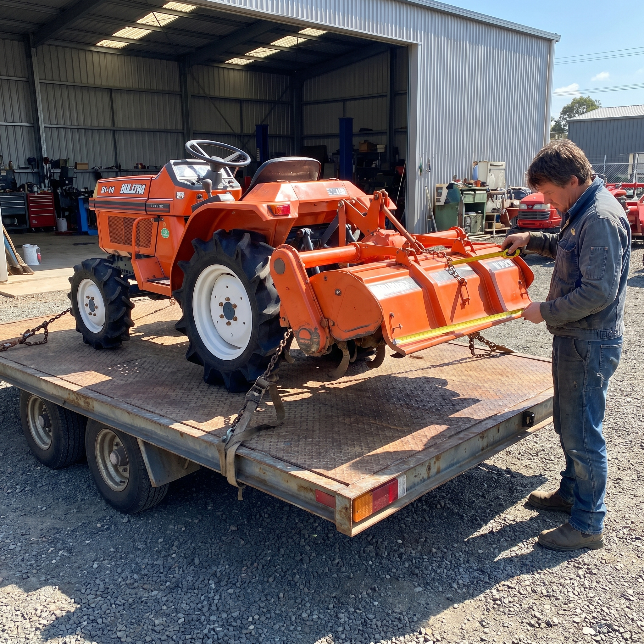 Kubota B1-15 driecilinder dieselmotor D850 in motorruimte
