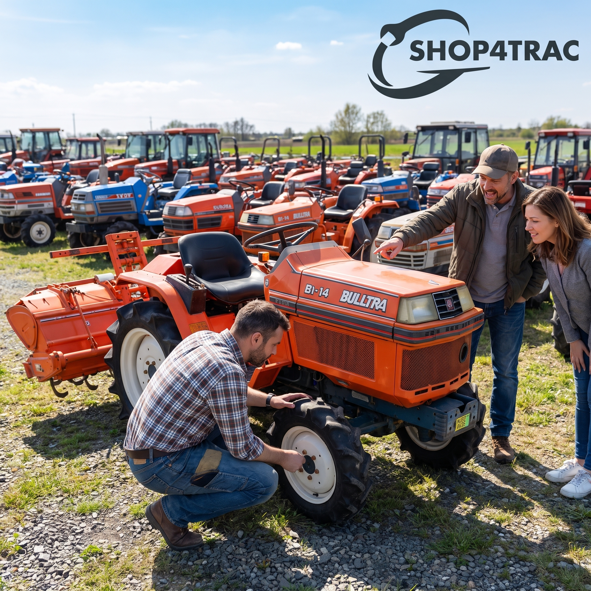 Kubota B1-14 Bulltra compacte dieselminitractor met grondfrees