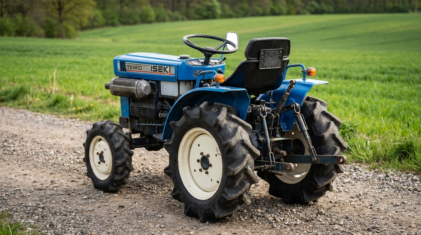 Iseki TX1410 / TX1510 met stoel en stuur, bediening van de tractor