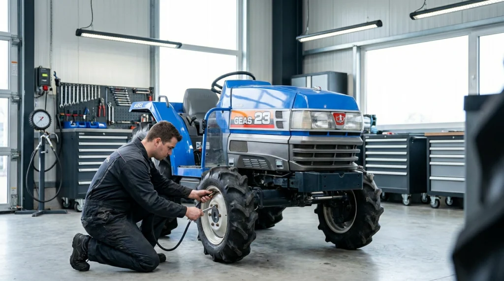 Iseki GEAS TG21-TG33 onderhoudsschema en afstelwaarden