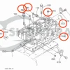 Cylinder Head Kit Kubota D1105 | D1305 Version 2 complete + gasket set + thermostat + glow plugs – A-19 | A-195 | GB20 | B2650 | Bobcat E26 | KX41-2 | Giant