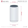 Maattekening cilinderbus Kubota D850 | Z600 | V1100 – 71 x 75 x 140 mm (semi-finish)