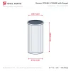 Canna cilindro Yanmar 3TNV88 | 4TNV88 | 3TNE88 | 4TNE88 – Komatsu 3D88 | 4D88 | Case CX36B | Takeuchi TB235 | Hitachi ZX35U | Yanmar ViO45 (con o senza flangia)