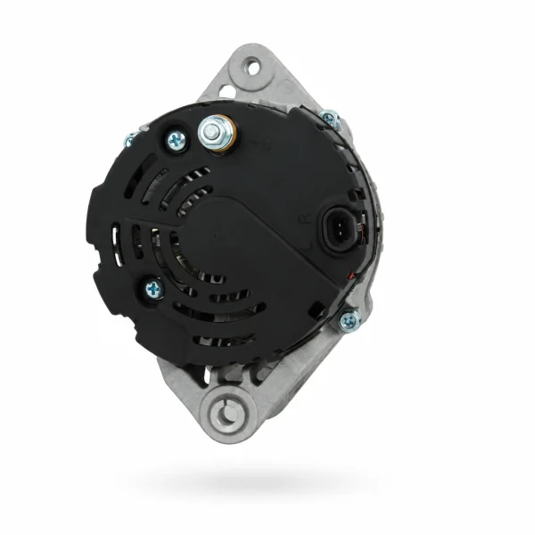 Dynamo Bobcat 7276403 en 6678560, 12V 65A, achteraanzicht met einddeksel