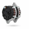 Dynamo Bobcat 7276403 en 6678560, 12V 65A, zijaanzicht met B+ aansluiting en stekker